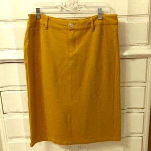 ~BE GIRL~ mustard soft denim-look skirt